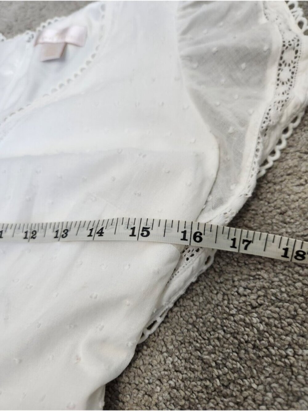 Rachel Parcell White Cotton Flutter Sleeve Tiered Dress Size 8 Milkmaid Coquette - Picture 8 of 13